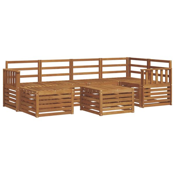 vidaXL Ensembles de canap&eacute;s Naturel Bois d'Acacia Massif