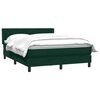 vidaXL Sommier &agrave; lattes de lit et matelas vert fonc&eacute; 160x220cm velours