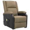 vidaXL Fauteuil de massage Taupe Tissu