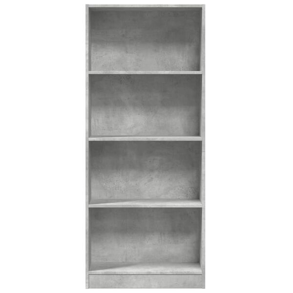 vidaXL Bibliothèque gris béton 60x24x143 cm bois d'ingénierie