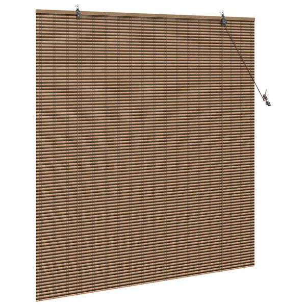 vidaXL Store enrouleur avec des rideaux Marron 140 x 160 cm Bambou