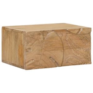 vidaXL Table de chevet faite main Marron Teck 40 x 30 x 20 cm