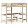 vidaXL Lit superpos&eacute; avec bureau 90x200 cm bois de pin massif