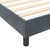 vidaXL Lit &agrave; ressorts avec t&ecirc;te de lit Gris fonc&eacute; 200 x 200 cm Velours