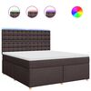 vidaXL Sommier &agrave; lattes de lit avec matelas Marron fonc&eacute; 180x200 cm