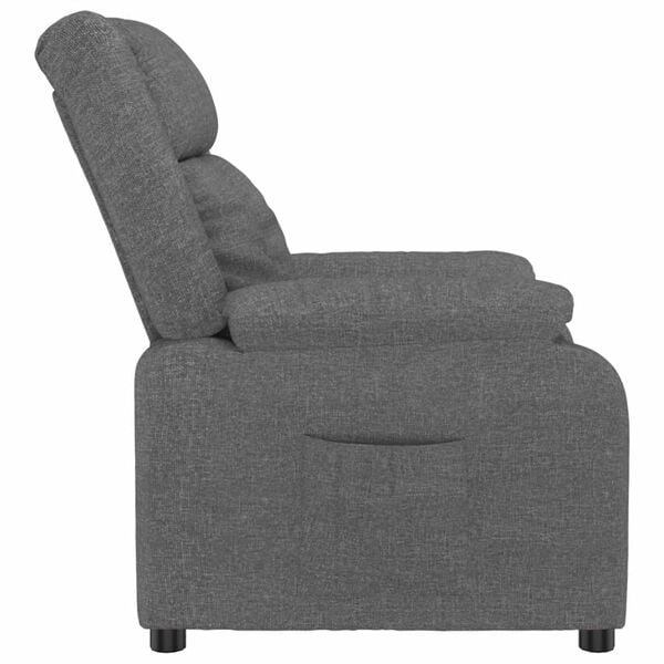 vidaXL Fauteuil inclinable Gris fonc&eacute; Tissu