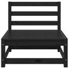 vidaXL Salon de jardin 2 pcs avec coussins Noir Bois de pin massif