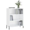 vidaXL Armoire &agrave; &eacute;tag&egrave;res blanc brillant 69,5x32,5x90 cm