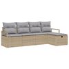 vidaXL Ensemble de Canap&eacute;s 5 pc 5-Nombre de places Beige et Gris clair