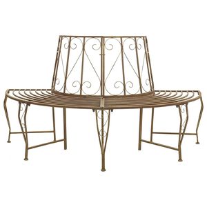 vidaXL Banc d'Arbre 4-Nombre de places 160 x 80 x 89 cm Acier