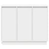 vidaXL Buffet LED Blanc 90 x 32 x 75 cm Bois d'ing&eacute;nierie