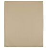 vidaXL Draps-housses Jersey 2 pcs Taupe 100x200 cm Coton