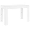 vidaXL Table de salle &agrave; manger Blanc 120x60x76 cm Bois d'ing&eacute;nierie