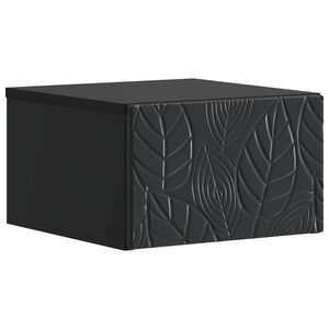 vidaXL Table d'appoint murale Noir 34,5 x 33 x 20 cm Bois d'ing&eacute;nierie