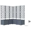 vidaXL Cache-pot de jardin 5 pc Gris clair 120 x 120 x 142 cm PP