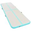 vidaXL Tapis gonflable de gymnastique avec pompe 500x100x10cm PVC Vert