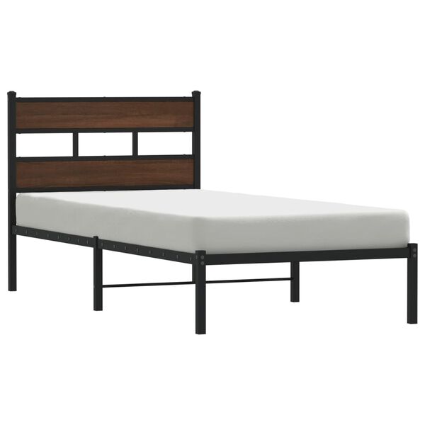 vidaXL Cadre de lit sans matelas avec t&ecirc;te de lit 100x200 cm