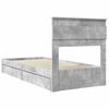 vidaXL Lit de Rangement Gris b&eacute;ton 90 x 200 cm Bois d'ing&eacute;nierie