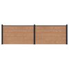 vidaXL Panneau de cl&ocirc;ture 2 pcs WPC et Aluminium Marron