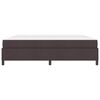 vidaXL Lit &agrave; ressorts avec matelas Marron fonc&eacute; 200 x 200 cm tissu
