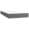 vidaXL Sommier &agrave; lattes de lit avec matelas Gris 80x200 cm Similicuir