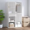 vidaXL Armoire de dressing Blanc brillant 80x40x65cm Bois d'ing&eacute;nierie