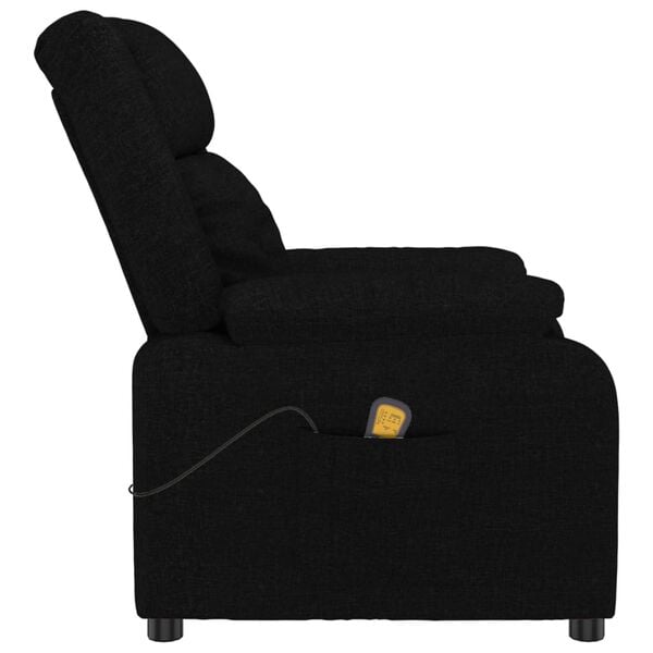 vidaXL Fauteuil de massage Noir Tissu