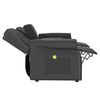 vidaXL Fauteuil inclinable et porte-gobelets 2 places noir similicuir
