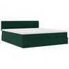 vidaXL Cadre de lit ottoman avec matelas vert fonc&eacute; 200x200 cm velours