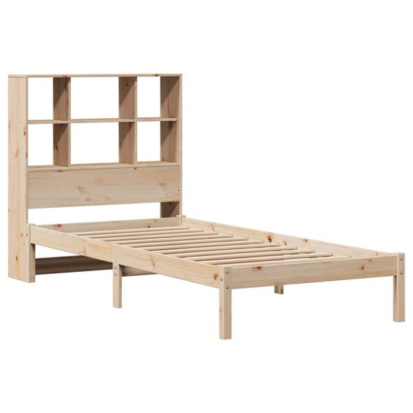 vidaXL Lit biblioth&egrave;que sans matelas 75x190 cm bois de pin massif