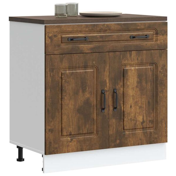 vidaXL Armoire de cuisine Kalmar ch&ecirc;ne fum&eacute; bois d'ing&eacute;nierie