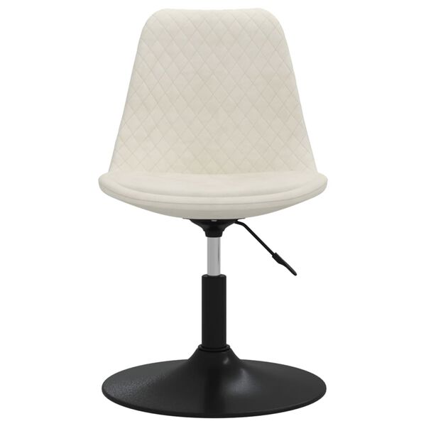 vidaXL Chaises pivotantes &agrave; manger lot de 6 Cr&egrave;me Velours