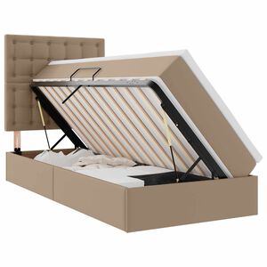 vidaXL Lit de Rangement Cappuccino 90 x 200 cm Cuir synth&eacute;tique