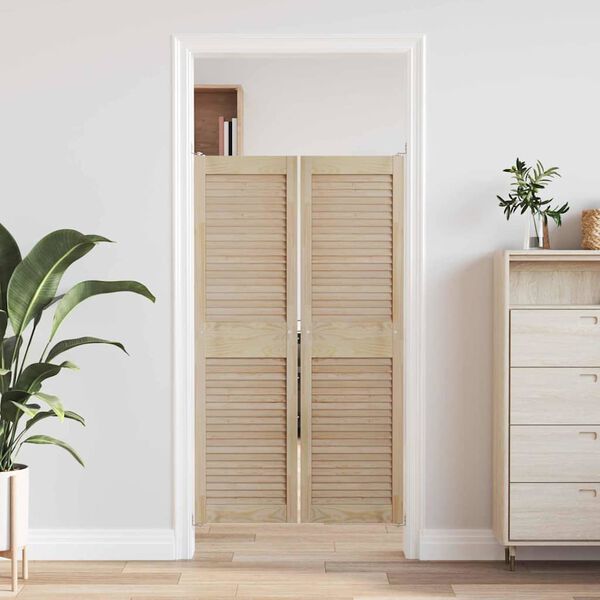 vidaXL Porte de Cabinet avec porte 2 pcs Naturel 140,5 x 2,1 x 39,5 cm