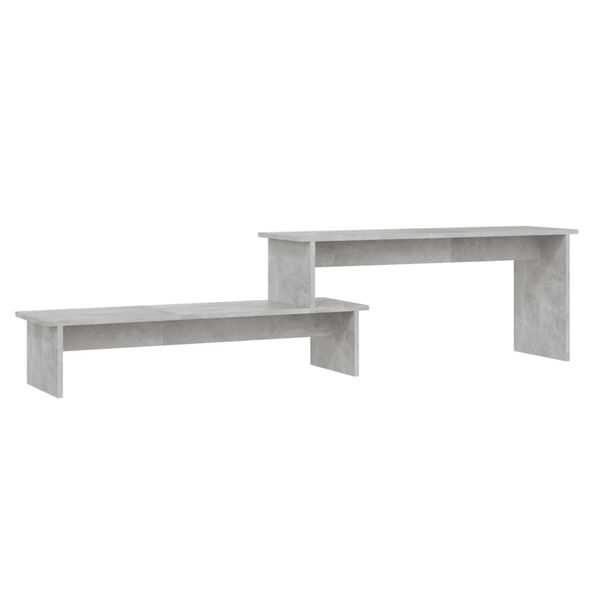 vidaXL Meuble TV Gris béton 180x30x43 cm Bois d'ingénierie