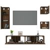 vidaXL Ensemble de meubles TV 5 pcs Chêne marron Bois d'ingénierie