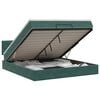 vidaXL Lit ottoman avec matelas Vert fonc&eacute; 140 x 190 cm Velours