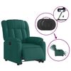 vidaXL Fauteuil inclinable électrique vert foncé tissu