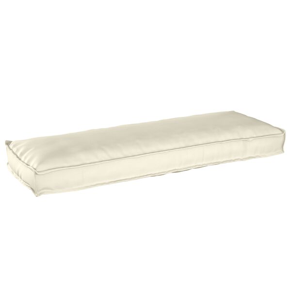 vidaXL Set de coussins de palette 2 pcs Cr&egrave;me 120 x 40 x 8 cm