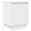 vidaXL Cabinet de chevet Blanc 39 x 34,5 x 50 cm Bois d'ing&eacute;nierie