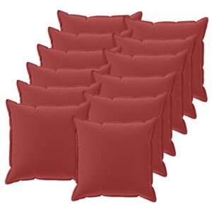 vidaXL Housse de coussin 12 pc HOUTEN Bordeaux 40 x 40 cm Polyester