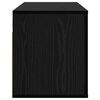 vidaXL Meuble TV mural Ch&ecirc;ne noir 80 x 34,5 x 40 cm Bois d'ing&eacute;nierie