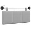 vidaXL T&ecirc;te de lit suspendue Gris nuage Tissu