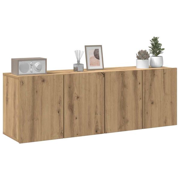 vidaXL Meubles TV muraux 2 pcs chêne artisanal 60x30x41 cm