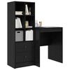 vidaXL Bureau avec tiroir 2 pcs Ch&ecirc;ne noir