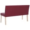 vidaXL Banc 139,5 cm Rouge bordeaux Similicuir
