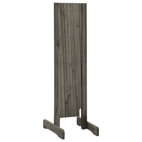 vidaXL Cl&ocirc;ture en treillis de jardin Gris 150x80 cm Bois de sapin