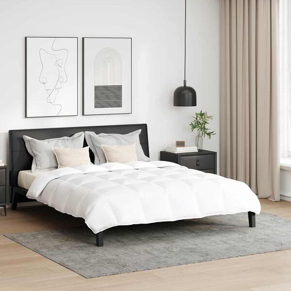 vidaXL Ensemble de Duvet avec oreiller 3 pcs Blanc Plume de canard