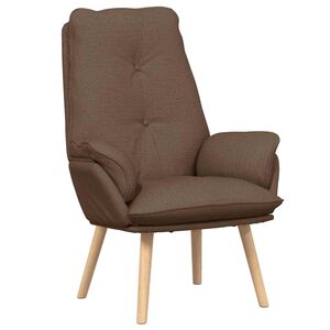 vidaXL fauteuil Marron 69 x 74 x 93 cm Polyester et contreplaqu&eacute;