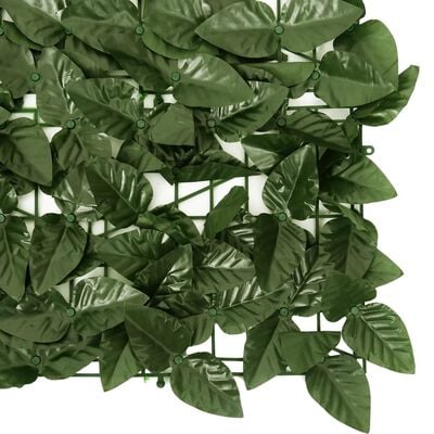 vidaXL Écran de balcon avec feuilles vert foncé 400x75 cm